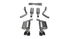 Corsa Performance 2.5 Inch Cat-Back Sport Dual Rear Exit Exhaust 3.5 Inch Black Tips 15-16 Dodge Challenger R/T 5.7L V8 Stainless Steel (14986BLK)