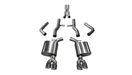 Corsa Performance 2.75 Inch Cat-Back Xtreme Dual Rear Exit Exhaust 3.5 Inch Polished Tips 15-Present Dodge Challenger SRT 392/R/T Scat Pack/SRT Hellcat 6.2L/6.4L V8 Stainless Steel (14989)