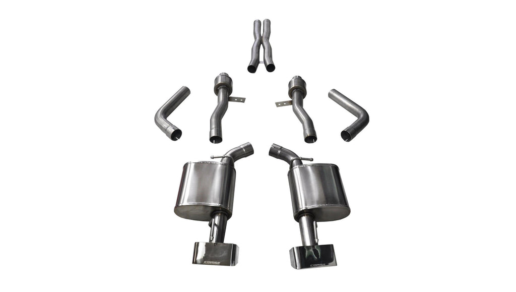 Corsa Performance 2.75 Inch Cat-Back Sport Dual Rear Exit Exhaust GTX2 Polished Tips 15-Present Dodge Challenger SRT 392/R/T Scat Pack/SRT Hellcat 6.2L/6.4L V8 Stainless Steel (14993)