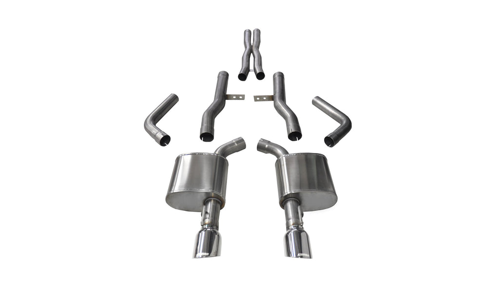Corsa Performance 2.75 Inch Cat-Back Xtreme Dual Rear Exit Exhaust 4.5 Inch Polished Tips 15-Present Dodge Charger SRT 392/R/T Scat Pack/SRT Hellcat 6.2L/6.4L V8 Stainless Steel (14996)