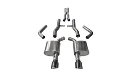 Corsa Performance 2.75 Inch Cat-Back Xtreme Dual Rear Exit Exhaust 4.5 Inch Black Tips 15-Present Dodge Charger SRT 392/R/T Scat Pack/SRT Hellcat 6.2L/6.4L V8 Stainless Steel (14996BLK)