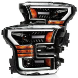 15-17 Ford F150 PRO-Series Halogen Projector Headlights Jet Black