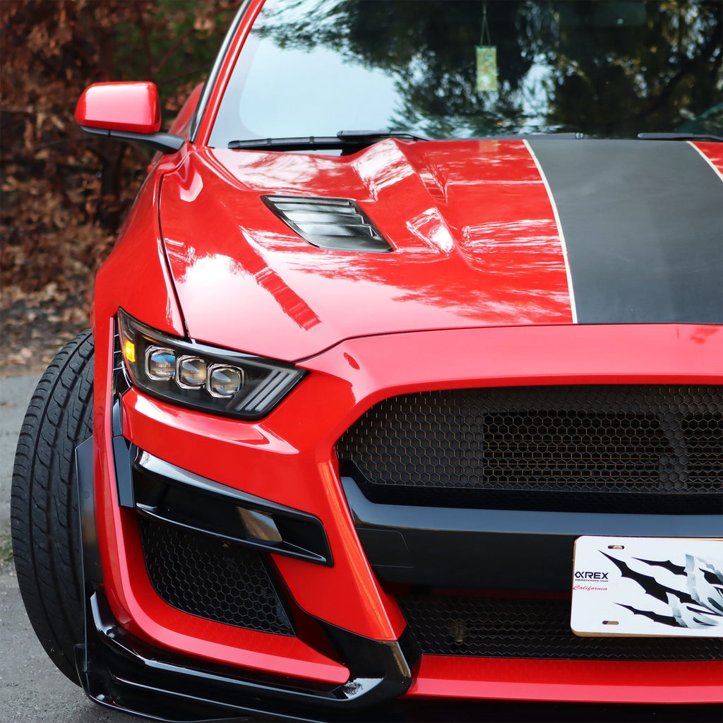 15-17 Ford Mustang/18-20 Mustang Shelby GT350/GT500 NOVA-Series LED Projector Headlights Alpha-Black