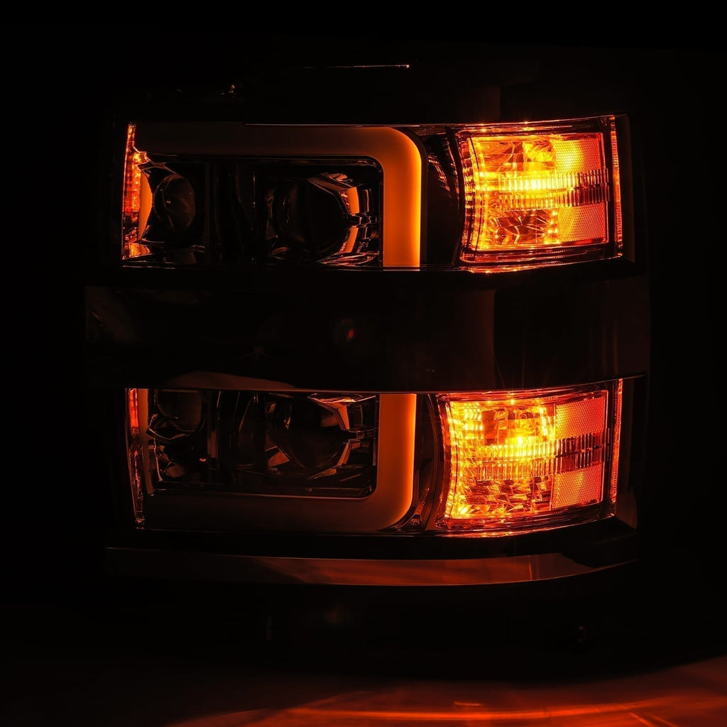 15-19 Chevrolet Silverado 2500HD/3500HD LUXX-Series LED Projector Headlights Black