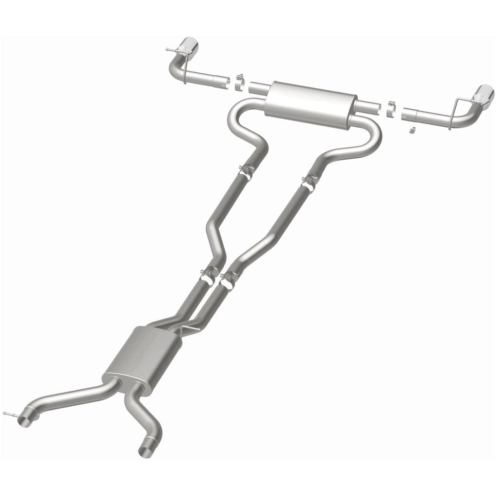 MagnaFlow 07 Audi Q7 V8 4.2L Dual Split Rear Exit Stainless Cat-Back Perf Exhaust (15085)