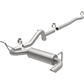 MagnaFlow 12-14 Jeep Wrangler 4dr Single Straight Rear P/S Exit Stainless C/B Performance Exhaust (15117)