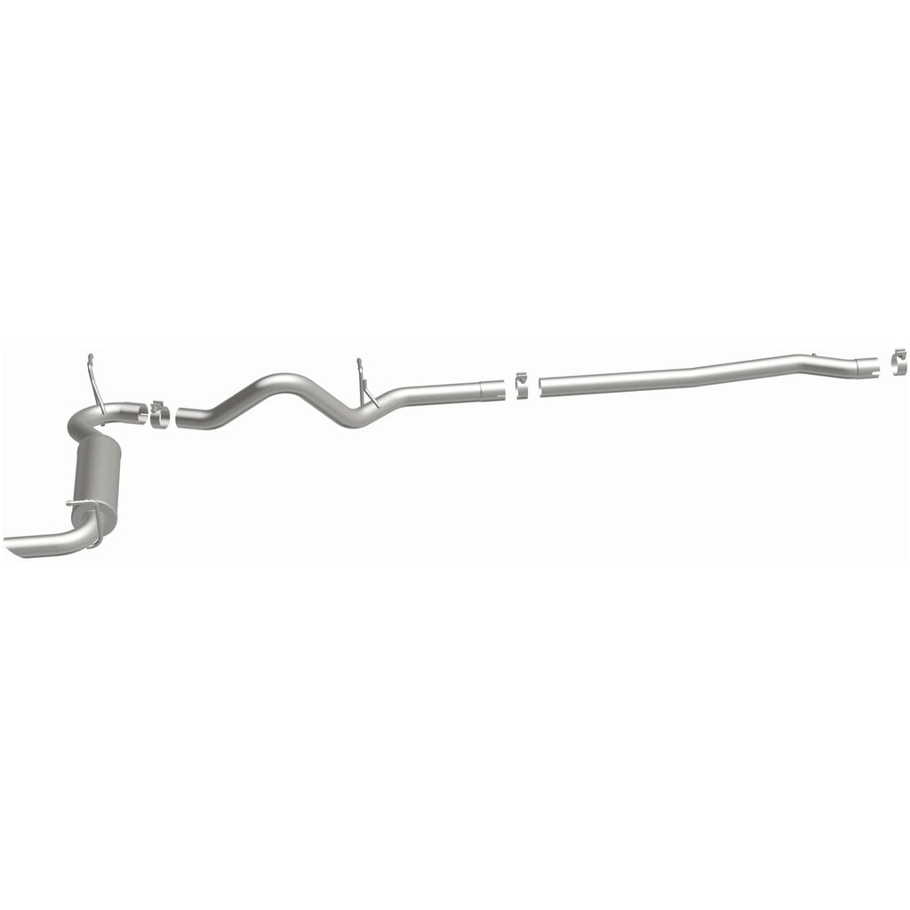 MagnaFlow 12-14 Jeep Wrangler 4dr Single Straight Rear P/S Exit Stainless C/B Performance Exhaust (15117)
