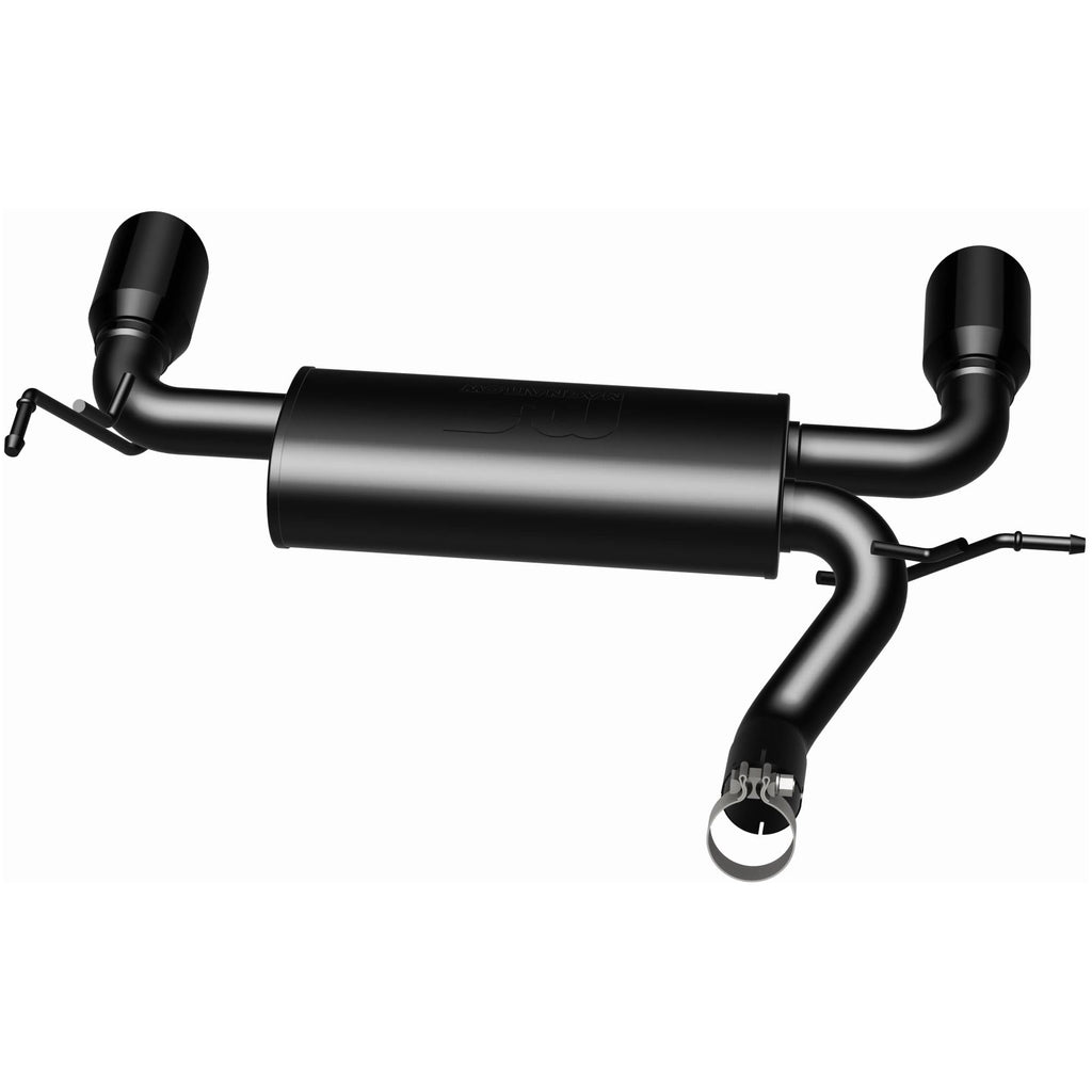 MagnaFlow 07-17 Jeep Wrangler JK 3.8/3.6L Dual Split Rear Exit Black Axle-Back Exhaust (15160)