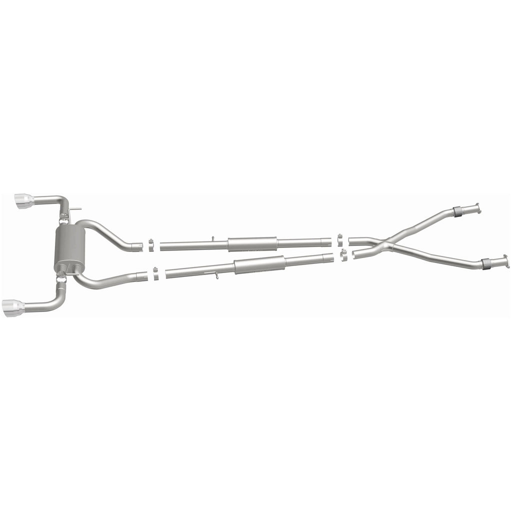 MagnaFlow 14 Infiniti Q50 V6 3.7L Cat-Back Polished Stainless Tips Dual Split Rear Exit Exhaust (15310)