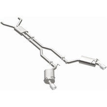 Load image into Gallery viewer, MagnaFlow Cat-Back Stainless Dual Split Rear Exit 4in Polished Tips 11-15 Chevy Camaro 3.6L V6 (15353)