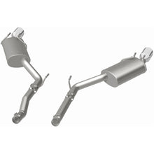 Load image into Gallery viewer, MagnaFlow Axle-Back Stainless Dual Split 4in Polished Tips 10-15 Chevrolet Camaro Convert. 3.6L V6 (15354)