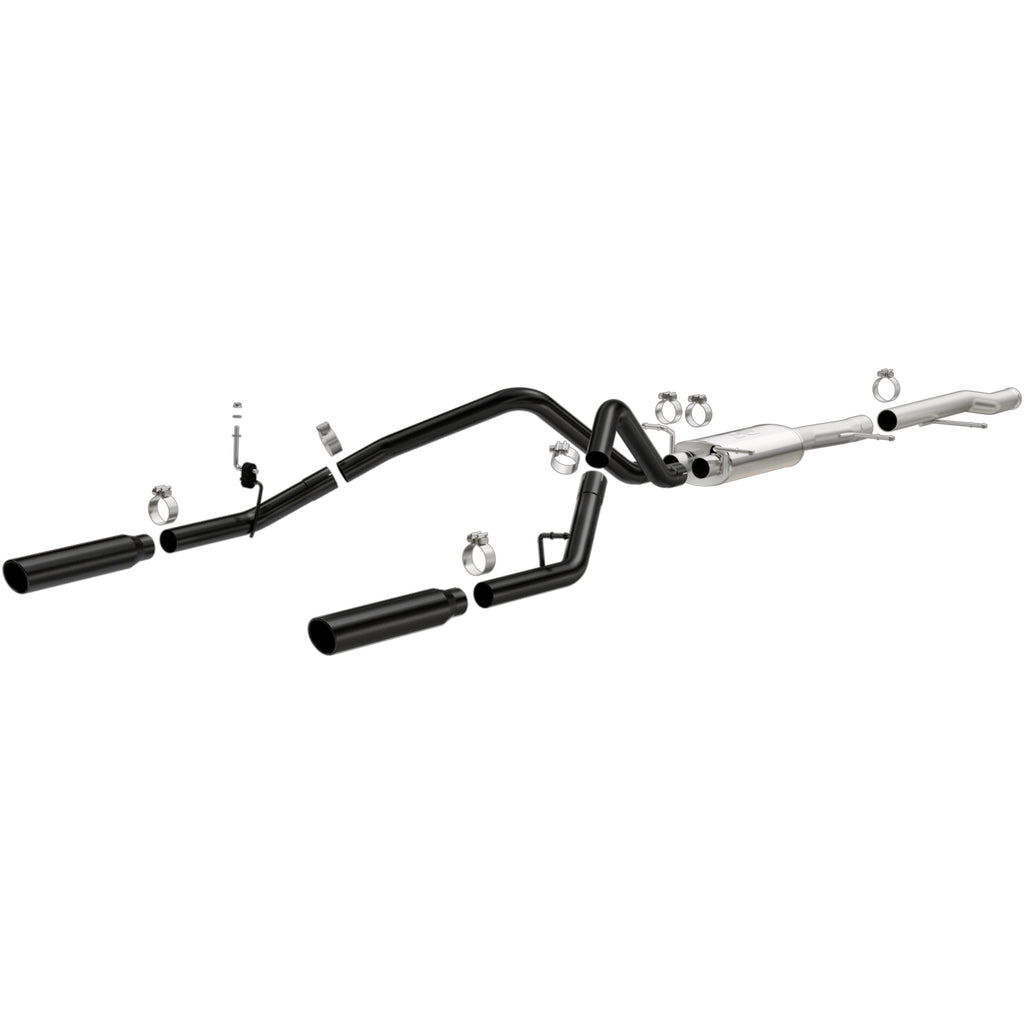 MagnaFlow SYS Cat-Back 3.5in Black Dual Split Rear Tips 10-13 Chevy Silverado / GMC Sierra 5.3L (15362)