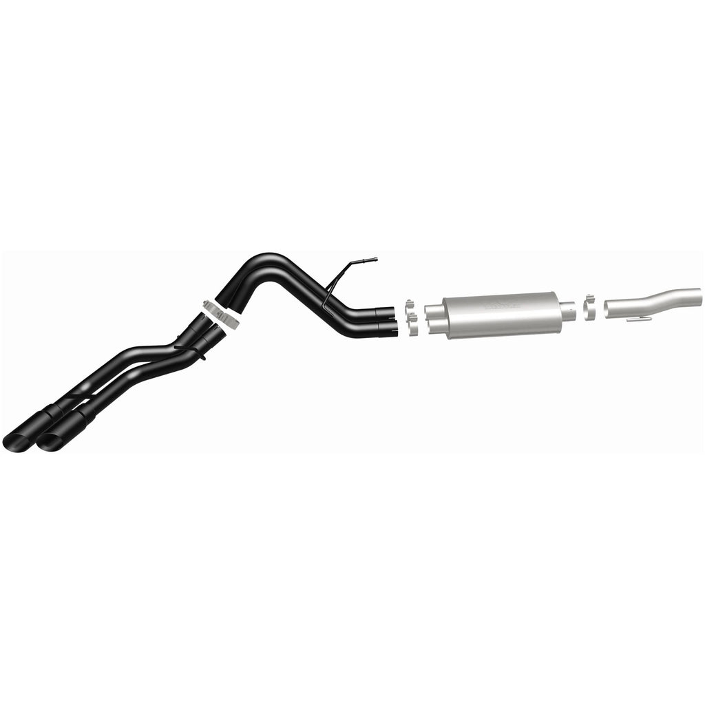 MagnaFlow SYS Cat-Back 10-14 Ford Raptor 6.2L V8 2.5/3in Black Dual Same Side Exit Rear 3.5 Tips (15366)