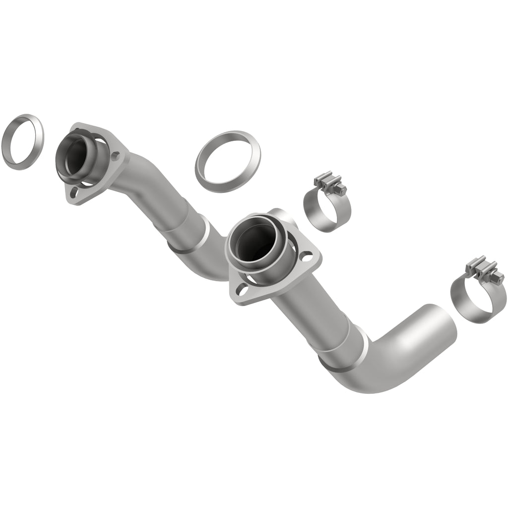 MagnaFlow 66-72 Chevy C10 Pickup V8 2-Piece Front Exhuast Pipe Kit (2in Tubing/Clamps/Inlet Flanges) (15380)