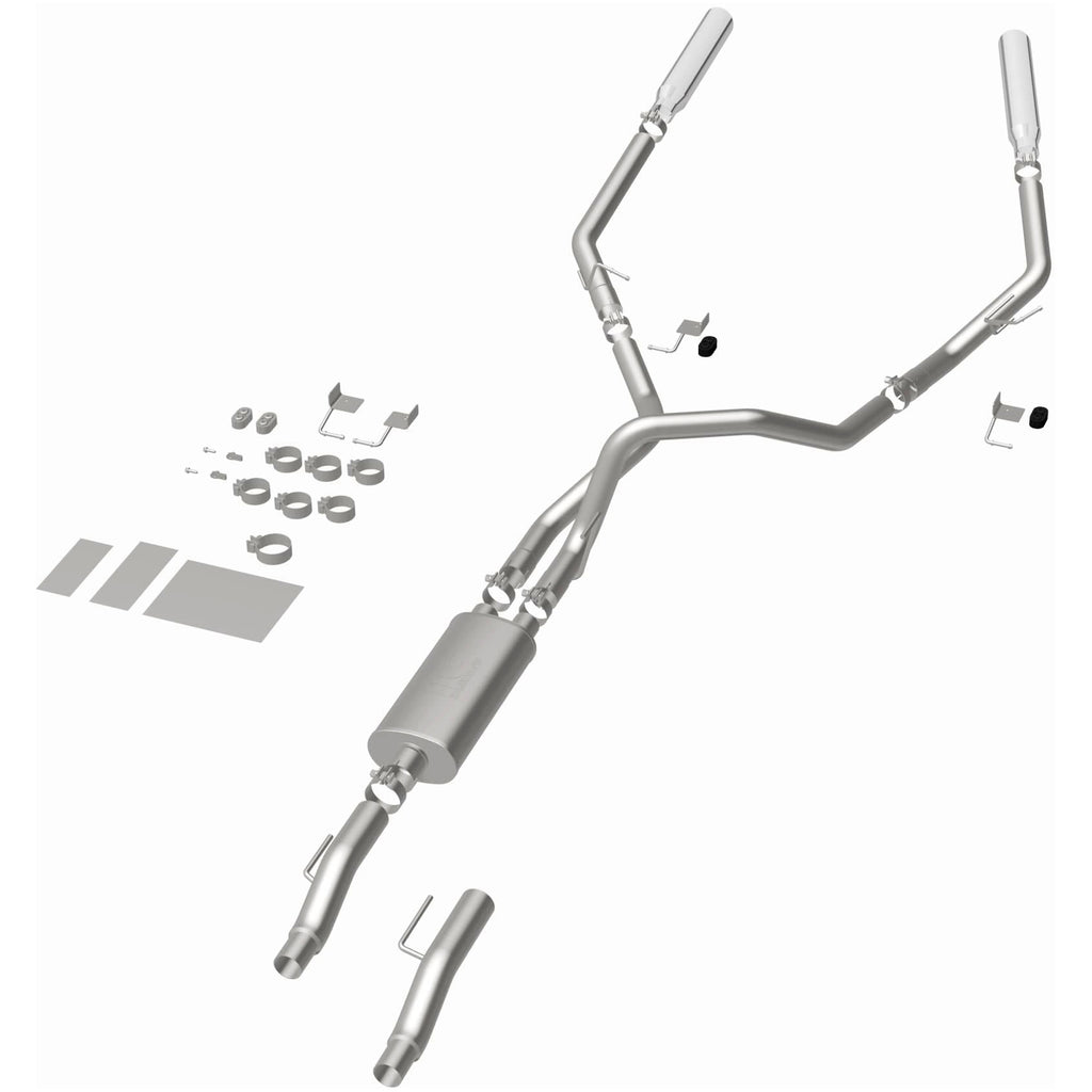 MagnaFlow 11 Ford F-150 3.7L/5.0L/6.2L SS Catback Exhaust Dual Split Rear Exit w/ 3.5in SS Tips (15460)