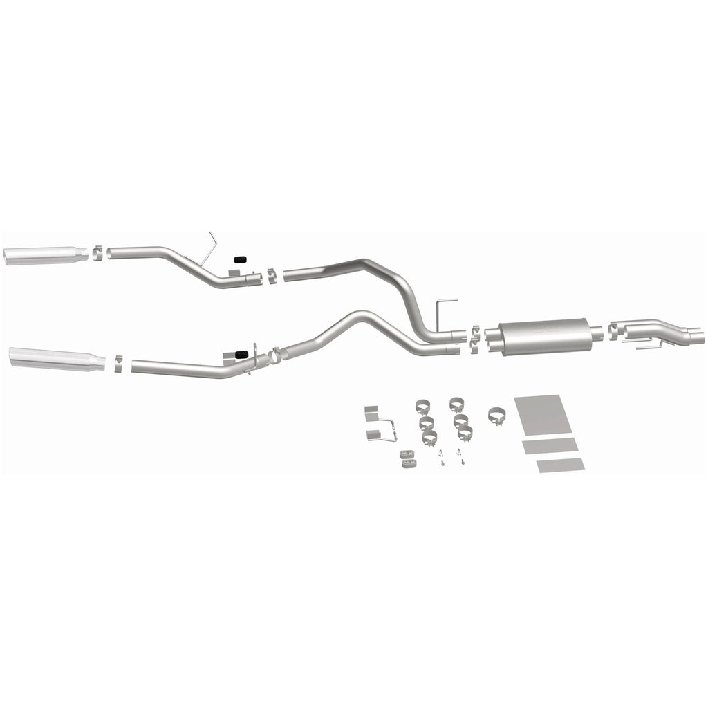 MagnaFlow 11 Ford F-150 3.7L/5.0L/6.2L SS Catback Exhaust Dual Split Rear Exit w/ 3.5in SS Tips (15460)