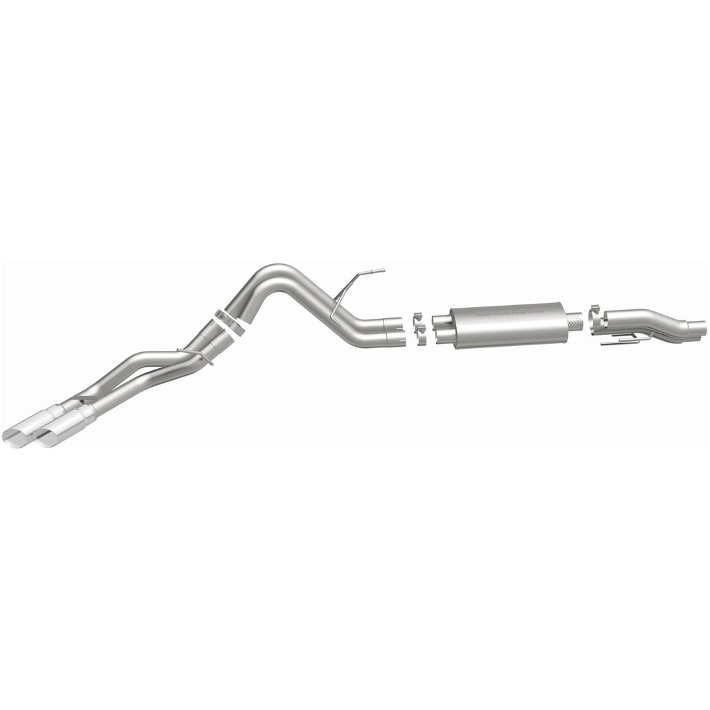 MagnaFlow 11 Ford F-150 3.7L/5.0L/6.2L SS Catback Exhaust Dual Same Side Exit w/ 3.5in SS Tips (15461)