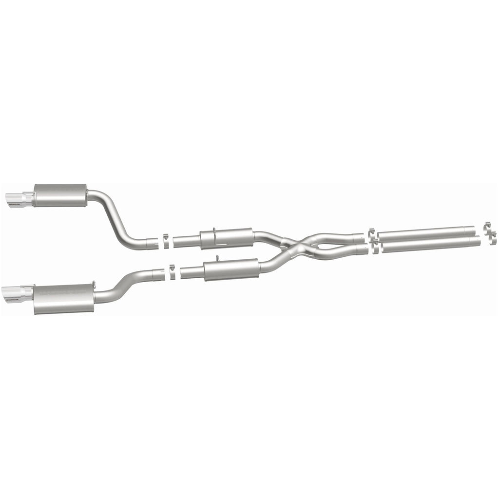 MagnaFlow 11-12 Dodge Charger SRT-8 Hemi Dual Split Rear Exit Stainless Cat-Back Performance Exhaust (15494)
