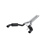 MBRP Exhaust 3in. Cat Back Dual Split Rear Street Version 4.5in. tips Black Coated (S7277BLK)