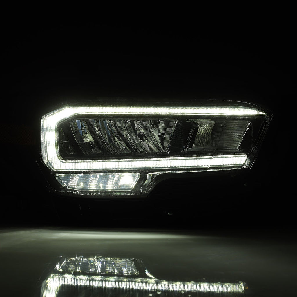 16-23 Toyota Tacoma LUXX-Series LED Crystal Headlights Alpha-Black