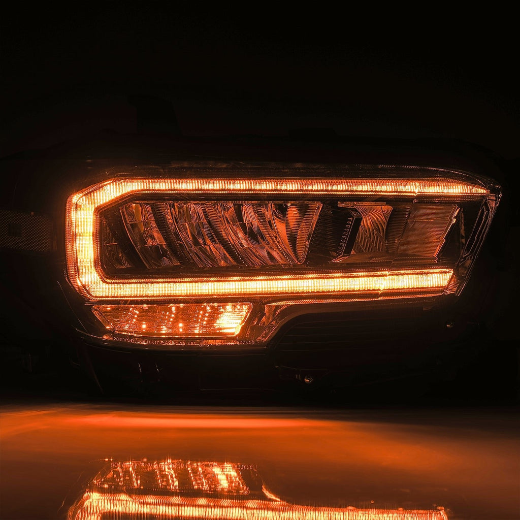 16-23 Toyota Tacoma LUXX-Series LED Crystal Headlights Alpha-Black