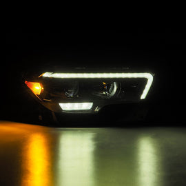 16-23 Toyota Tacoma MK II PRO-Series Halogen Projector Headlights Alpha-Black