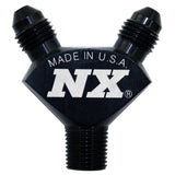 Nitrous Express 1/8NPT x 3AN x 3AN Billet Pure-Flo Y Fitting - Black (16378)