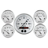 AutoMeter Auto Meter Speedometer 3-3/8in and 2-1/16in 5 Piece Old Tyme White Gauge Kit (1650)