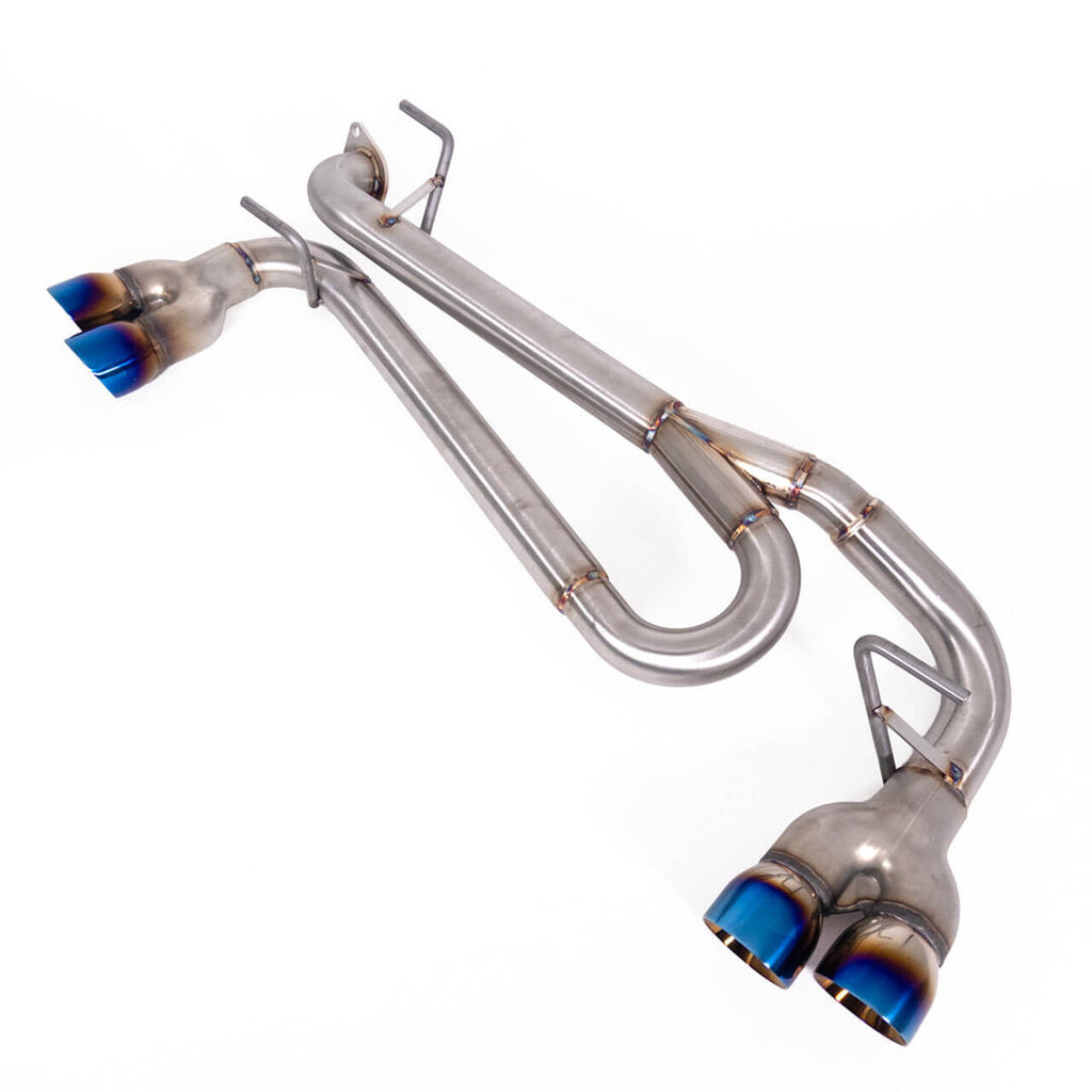 Nameless Performance Catback Exhaust - 2024+ Impreza - Muffler Delete - Quad Exit - Neochrome Tip (SUCB24IMW-QUAD-0MU-30NEO)