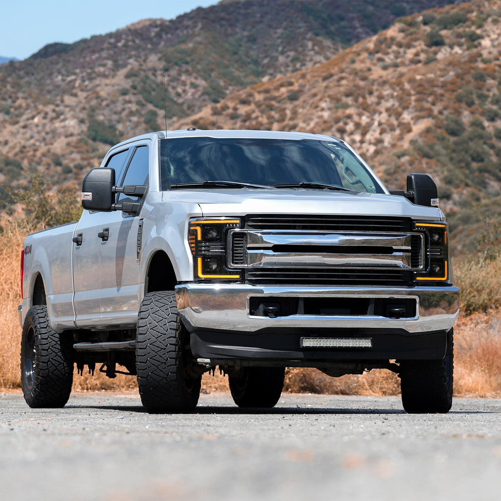 17-19 Ford Super Duty MKII LUXX-Series LED Projector Headlights Chrome