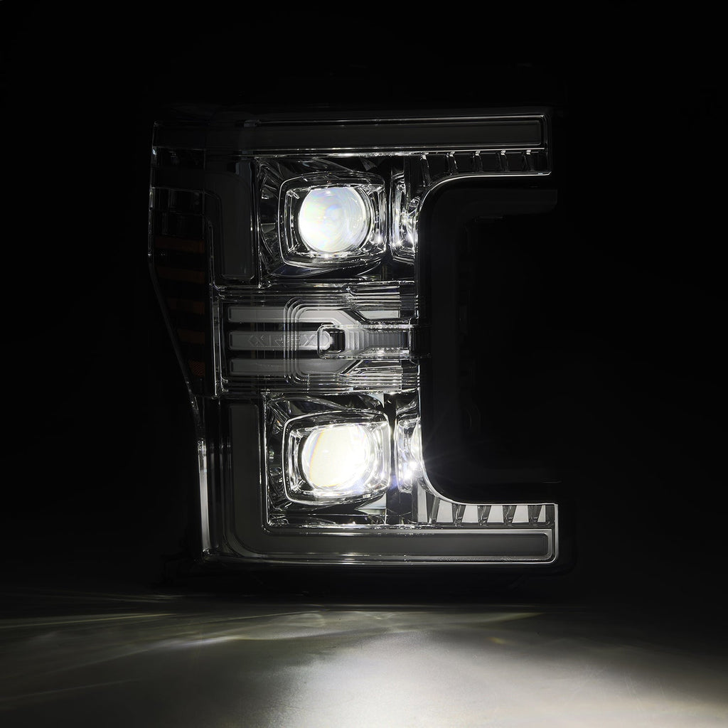 17-19 Ford Super Duty MKII LUXX-Series LED Projector Headlights Chrome
