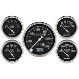 AutoMeter Auto Meter Gauge Kit 5 pc. 3 1/8in and 2 1/16in Mechanical Speedometer Old Tyme Black (1708)