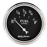 AutoMeter 2 1/16in 240 Ohm to 33 Ohm Old Tyme Black Electric Fuel Level Gauge (1717)