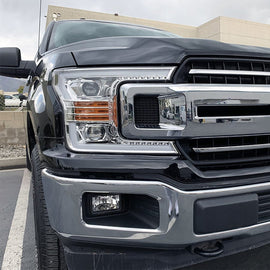 18-20 Ford F150 LUXX-Series LED Projector Headlights Chrome
