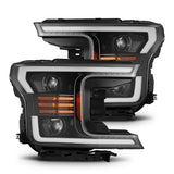 18-20 Ford F150 LUXX-Series LED Projector Headlights Jet Black