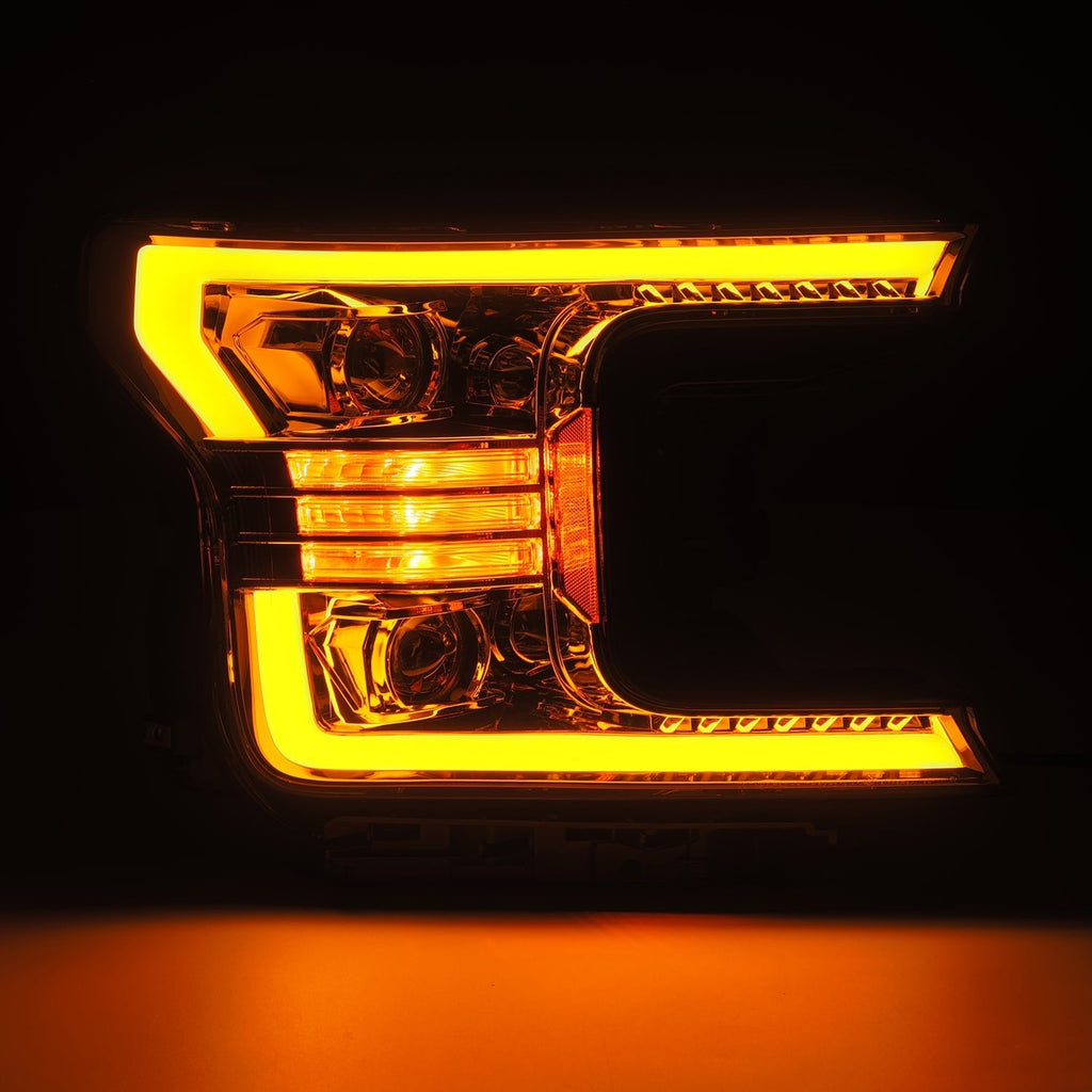 18-20 Ford F150 PRO-Series Halogen Projector Headlights Chrome