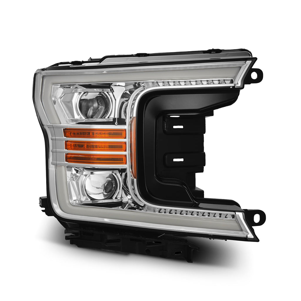 18-20 Ford F150 PRO-Series Halogen Projector Headlights Chrome