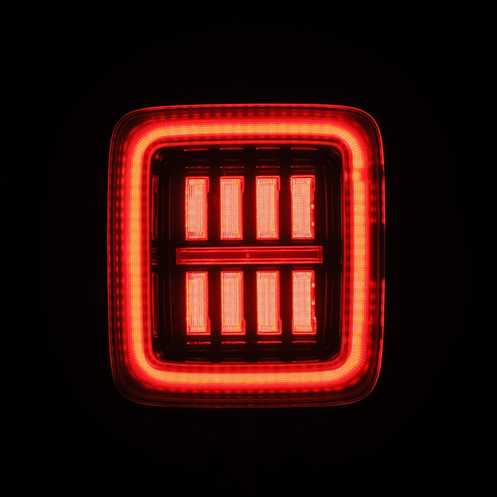 18-25 Jeep Wrangler JL NOVA-Series Prismatic LED Tail Lights Alpha-Black