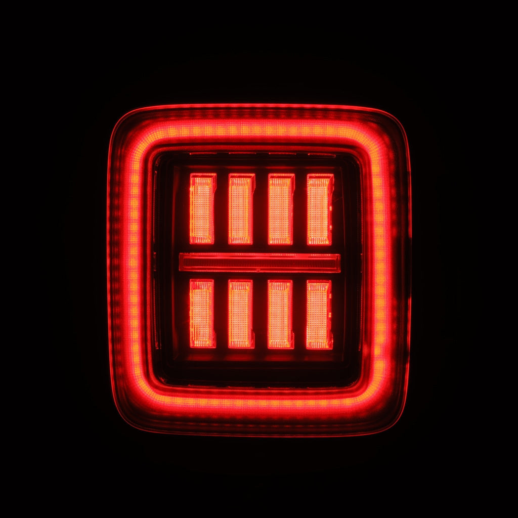 18-25 Jeep Wrangler JL NOVA-Series Prismatic LED Tail Lights Black-Red