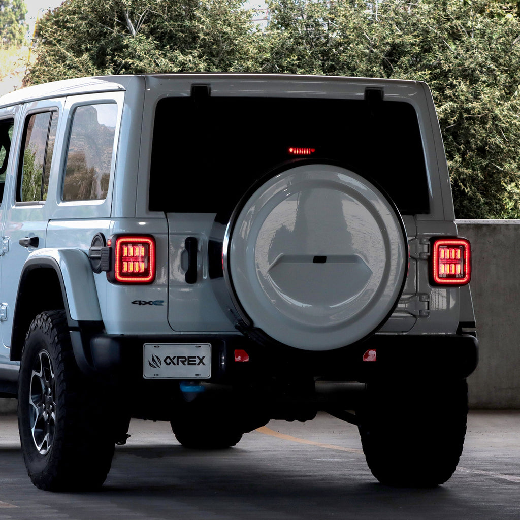 18-25 Jeep Wrangler JL NOVA-Series Prismatic LED Tail Lights Black-Red