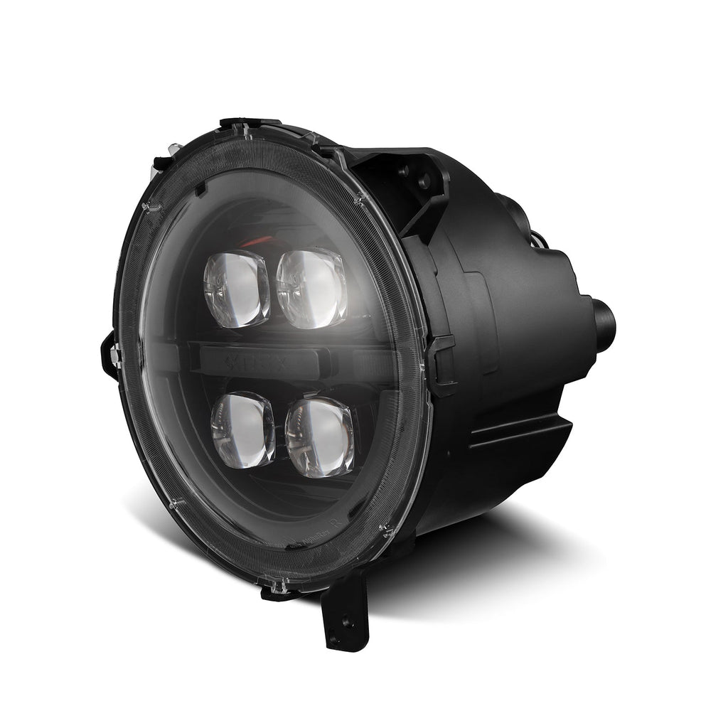 18-25 Jeep Wrangler JL/Gladiator JT NOVA-Series LED Projector Headlights Alpha-black