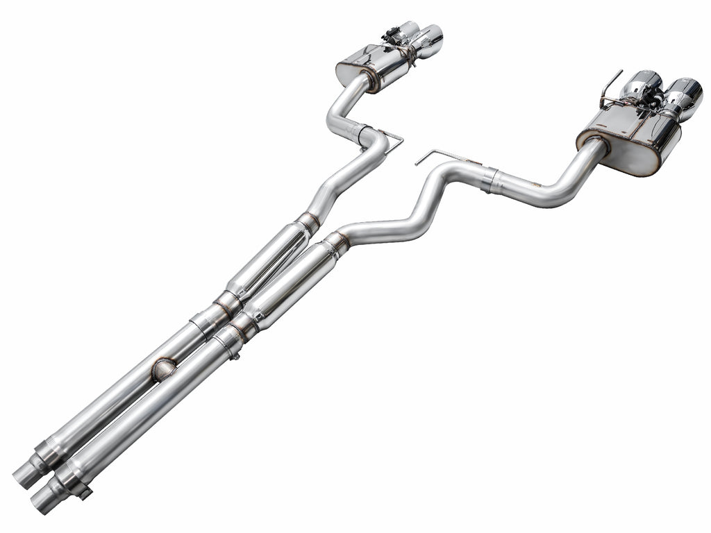 AWE Tuning AWE SwitchPathâ„¢ Exhaust for S650 Mustang Dark Horse - Quad Chrome Silver Tips - 3025-42375