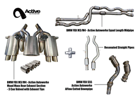 Active AutoWerke F80 Exhaust Bundle, F82 Exhaust Bundle, AFlow Downpipe (11-803CB)