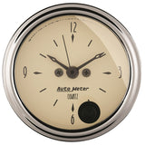 AutoMeter 2-1/16 inch 12 Hour Analog Antique Beige Clock (1885)