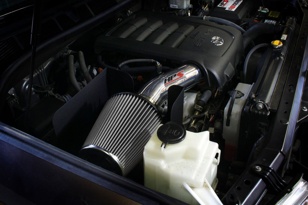 HPS Performance Air Intake Kit With Heat Shield Red (827-629R)