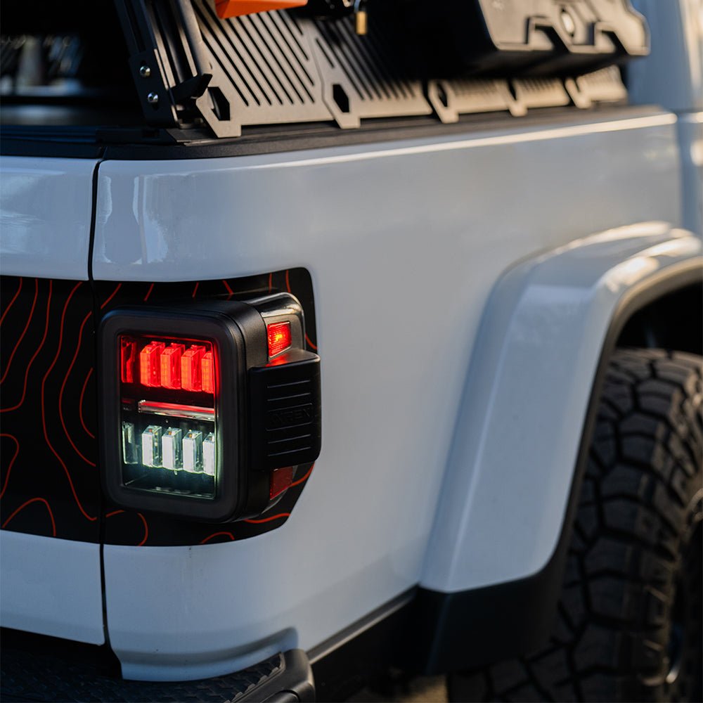 19-25 Jeep Gladiator JT NOVA-Series Prismatic LED Tail Lights Black-Red