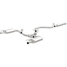 Load image into Gallery viewer, MagnaFlow Cat-Back SS 2.25/2.5in Dual Split Rear Exit Polished 3in Tip 2015 Chev Impala 3.6L V6 (19023)