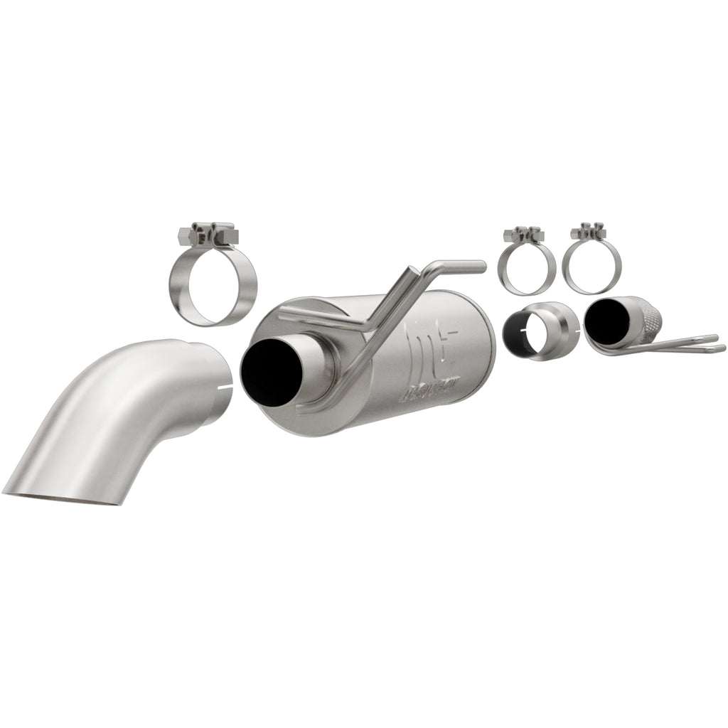 MagnaFlow Cat-Back, SS, 2.5/3in, Turn Down In Front Rear Tire 2015 Ford F150 2.7L V6T Ext Cab (19056)