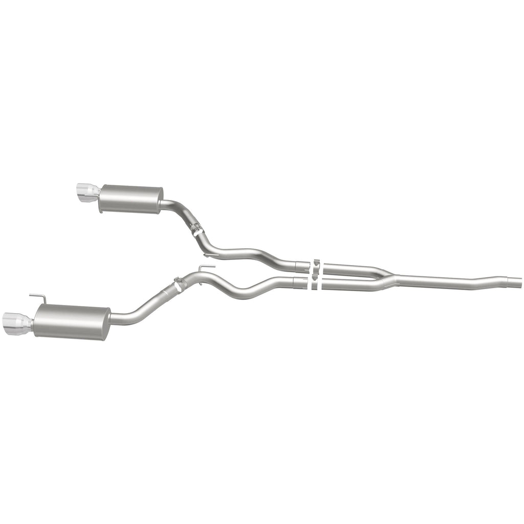 MagnaFlow Cat Back, SS, 2.5in, Street, Dual Split Polished 4.5in Tips 2015 Ford Mustang Ecoboost (19097)