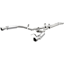 MagnaFlow Cat Back, SS, 2.5in, Competition, Dual Split Polished 4.5in Tips 2015 Ford Mustang V6 3.7L (19099)